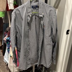 Polo by Ralph Lauren Men's Black and White Gingham Shirt